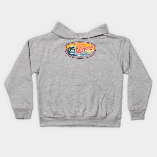 Faded Vintage Retro Surf Style UCSB design graphic Kids Hoodie